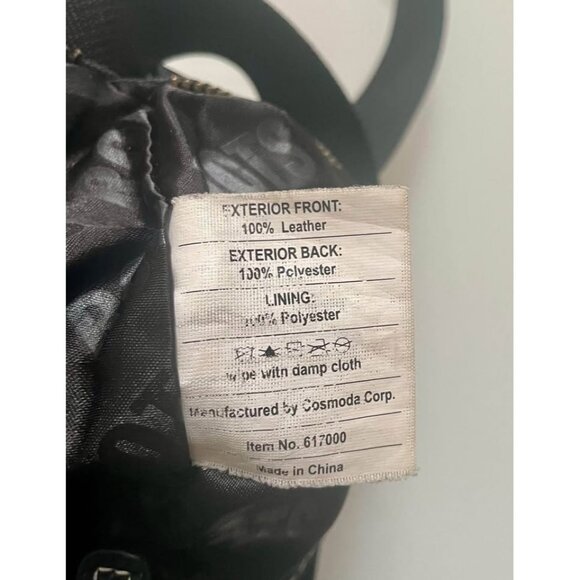 ROOTS Black Leather Purse with Adjustable Shoulder Strap - Picture 3 of 8